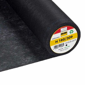 Vlieseline Tussenvoering H180 plakbaar 90cm zwart
