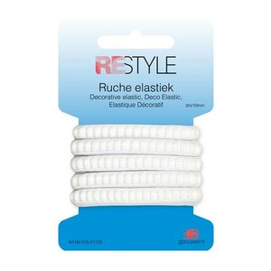 ReStyle Ruche elastiek 10 mm x 2 meter - Wit 009