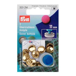 Prym Stofknopen met matrijs 11mm goud - 7st