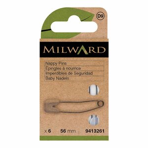Milward Babyveiligheidsspelden 56mm wit - 6st