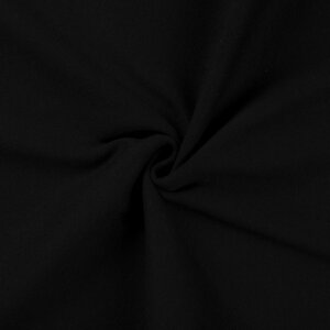 Boordstof - rondgebreid - Cotton 95%, Elastane 5% - Black