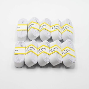 Bundel elastiek  2,5m White-25 mm