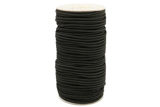 Koord elastiek 3mm - 000 - Zwart