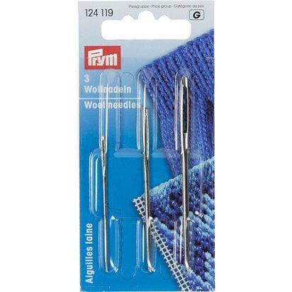 Prym Wol- en smyrnanaald staal nr.1-3-5 - 3st