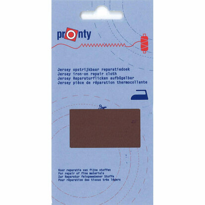 Pronty Reparatiedoek Jersey opstrijkbaar- 038 - bruin