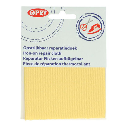 Opry Reparatiedoek jeans opstrijkbaar 10x40cm color 638 - geel