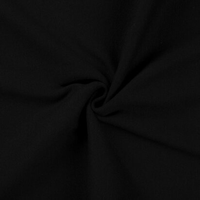 Boordstof - rondgebreid - Cotton 95%, Elastane 5% - Black