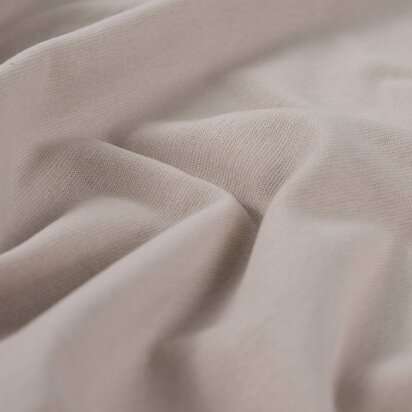 Boordstof - rondgebreid - Cotton 95%, Elastane 5% - Sand